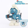 20143: CB Radio Smurf (grijze apparatuur) - Schleich - 5,5cm