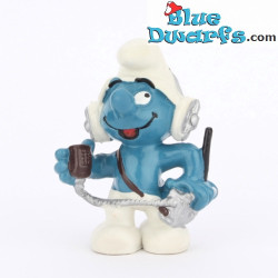 20143: CB Radio Smurf (grijze apparatuur) - Schleich - 5,5cm
