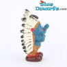 20144: Pitufo indio - plumas negro - Schleich - 5,5cm