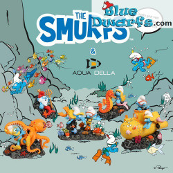 Serie Corallo - 7 Figuras coleccionables - I puffi e la collezione Aqua Della