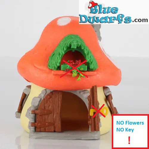 40001: Old Schleich House Smurf big  - Without flowers and key - 14x14x19cm