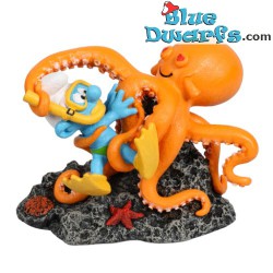 Coral series - The Octopus in love - The Aqua Della Smurf collection - Polystone statue - 13x8x10 cm