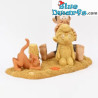 Strandserie - Gargamel en Azrael - De Aqua Della Smurfen collectie - Polystone beeldje - 17x9x9cm