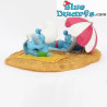 Strandserie - De zonnebaders - De Aqua Della Smurfen collectie - Polystone beeldje - 17x13x8cm