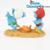 Strand Serie - Schlaubi Schlumpf und die Krabbe - Die Aqua Della Schlumpf Kollektion - 11x7x8 cm