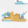 Serie da spiaggia - Un castello di sabbia - I puffi e la collezione Aqua Della - 21x11x9 cm