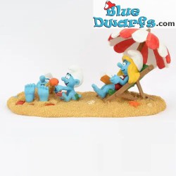 Beach series - Smurfette and Babysmurf - The Aqua Della Smurf collection - Polystone statue - 17x9x9cm