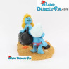 Serie da spiaggia - Puffetta e puffo Forzuto - I puffi e la collezione Aqua Della - 16x10x9 cm