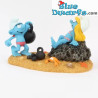 Serie da spiaggia - Puffetta e puffo Forzuto - I puffi e la collezione Aqua Della - 16x10x9 cm