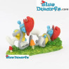 Bos serie - De brandweerbrigade - De Aqua Della Smurfen collectie - Polystone beeldje - 15x7x8 cm