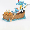 Water series - The pirates in boat - The Aqua Della Smurf collection - Polystone statue - 19x8x11 cm