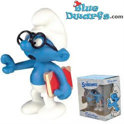 Brainy Smurf with book - Resin figurine - Plastoy - 10cm