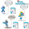 3 Smurfen met tekstballon - kunstharsfiguurtjes - Plastoy - 20 cm