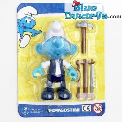Handyman smurf - Movable smurf - figurine - DeAgostini - 7cm