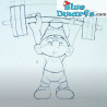 BE020/40267: BOIC Haltérophile Schtroumpf (20737, 2012) - Schleich - 5,5cm