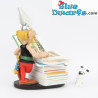 Asterix and Idefix with pile of books - Resin figurine - Plastoy - 23cm