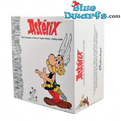 Asterix en Idefix met stapel boeken - kunstharsfiguur - Plastoy - 23 cm