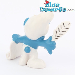 20022: Schtroumpf poète - plume noir et blanc - Version CNT - 5,5cm