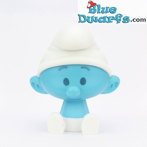 Sitting Smurf - Mini Piggy Bank - Plastoy Chibi Series - 16 cm