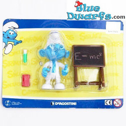 Pitufo físico con pizarra - Plástico pitufo móvil - Figura -  DeAgostini - 7cm
