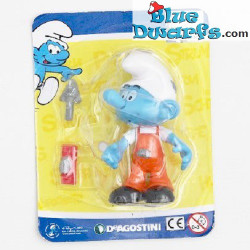 Metselaar smurf - Beweegbare smurf - Smurfen Speelfiguurtje  - DeAgostini - 7cm