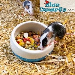 Feeding bowl - Smurfette with mouse - Duvo plus - 8x8x4cm - 100 ml