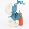 20057: Puffo assetato - cannuccia gialla spessa - Schleich - 5,5cm