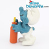 20057: Thirsty smurf - thick yellow straw - Schleich - 5,5cm