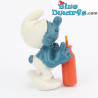 20057: Dorstige smurf - dun geel rietje - Schleich - 5,5cm