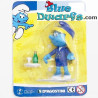 Stewardess Smurfette with tray - Movable smurf  - figurine - DeAgostini - 7cm