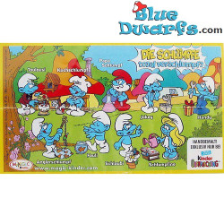 Puffo Meccanico con regalo - Kinder Suprise 2008 - 4cm