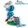 Smurfen - 9 smurfen set -  Omgekeerde smurfen - Kinder Suprise 2008 - 4cm