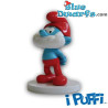 Grote Smurf verzamelfiguurtje op rondje SBABAM - 7,5cm (NR 1)