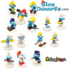 14 Smurf figurines on pedestal - Professions - Sbabam - 7,5cm (Serie 2)