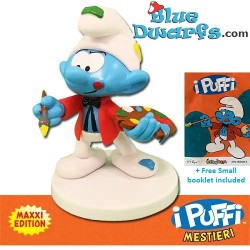 Painter Smurf with brush and palette - Sbabam - 7,5cm (Serie 2 NR 10)