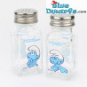 Smurfen Peper en zoutstel - Glas - De oorsprong van de smurfen - 7,5 cm
