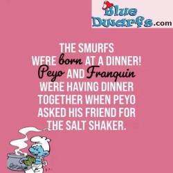 Smurf Pepper and Salt set - Glass - The origin of the smurfs - 7,5 cm