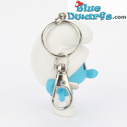Staande Smurf - Sleutelhanger van de Smurfen - Plastoy Chibi Speelfiguurtje - 5 cm