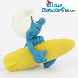 20137: Wellenreiter Schlumpf – gelbes Surfbrett –Schleich - 5,5cm