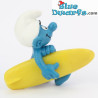 20137: Surfer smurf – yellow surfboard –Schleich - 5,5cm
