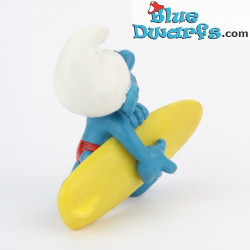 20137: Surfer smurf - geel surfboard - Schleich - 5,5cm