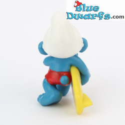 20137: Surfer smurf - geel surfboard - Schleich - 5,5cm