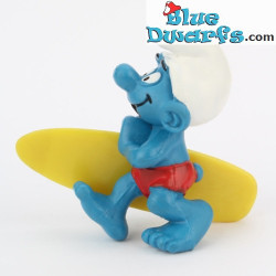 20137: Surfer smurf – yellow surfboard –Schleich - 5,5cm
