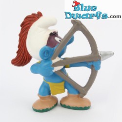 20551: Indian smurf with bow (2007) - Schleich - 5,5cm
