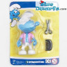 Pitufo peluquero - Plástico pitufo móvil - Figura -  DeAgostini - 7cm