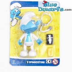 Dokter Smurf - Beweegbare smurf - Smurfen Speelfiguurtje  - DeAgostini - 7cm