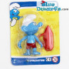 Schtroumpf surfeur  - Schtroumpf mobile en plastique - Figurine - DeAgostini - 7cm