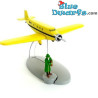 Passagierflugzeug mit Basil Bazaroff aus "Arumbayafetisch" Statuette Tim und Struppi: Moulinsart (+/- 13 x 15 x 9 cm)