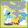 Puffo Giocherellone - Blue Resin 2024 - resina - serie 1 - statuea puffi - 11 cm