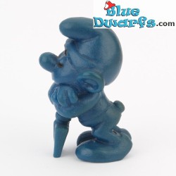 20043: Luiwammes met schep Smurf - blauw figuurtje - Waldbauer - Schleich - 5,5cm